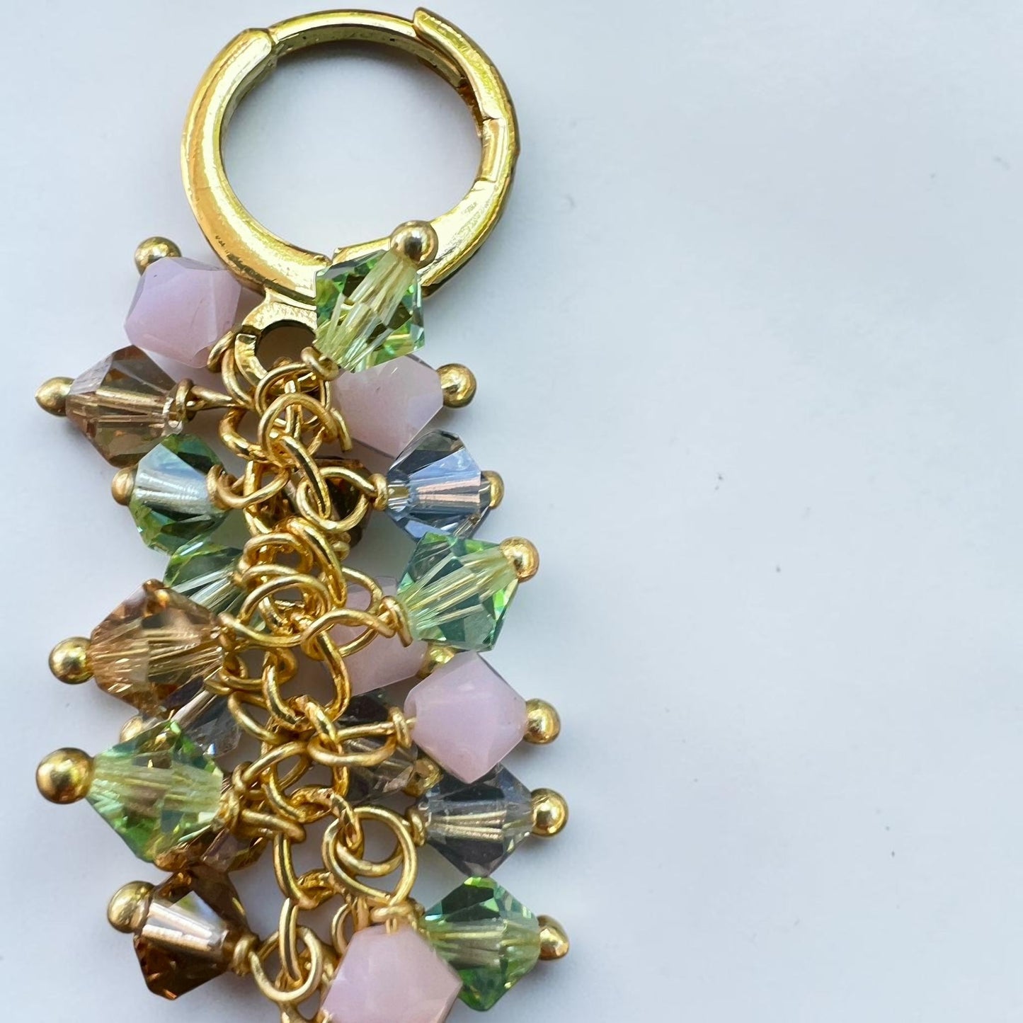 Mediterranean Dawn – Sicilian Ceramic Drop & Crystal Earrings