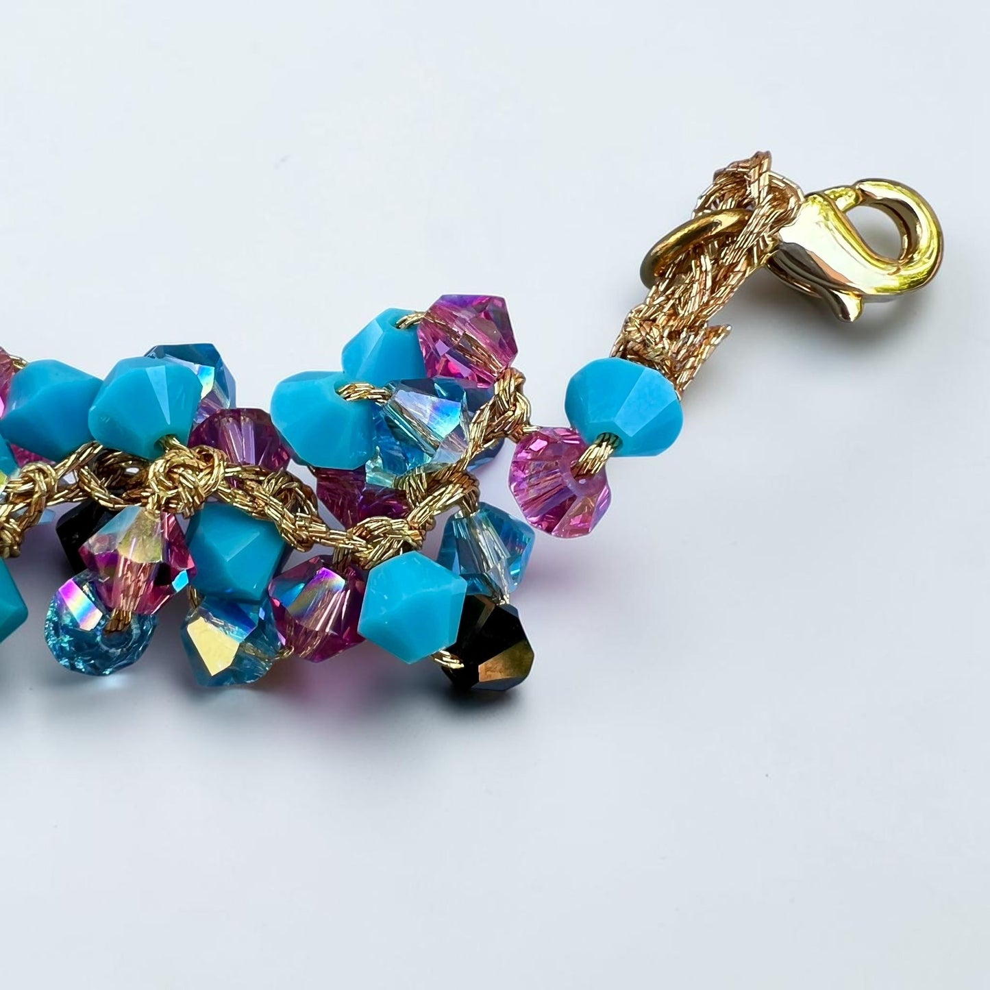 Moor’s Charm – Sicilian Ceramic Testa di Moro & Turquoise Crystal Bracele