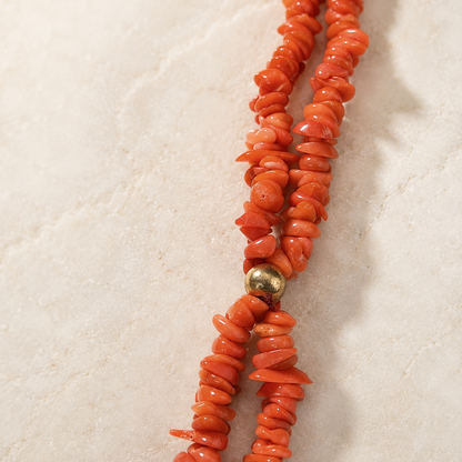 Etna Heart – Red Coral & Lava Stone Sicily Necklace