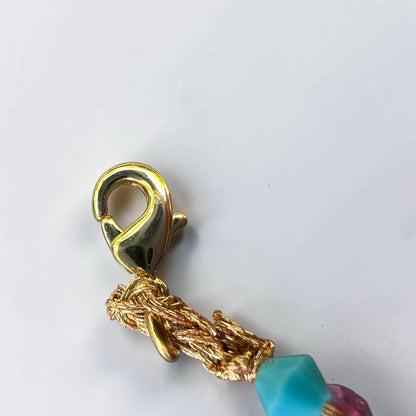 Moor’s Charm – Sicilian Ceramic Testa di Moro & Turquoise Crystal Bracele
