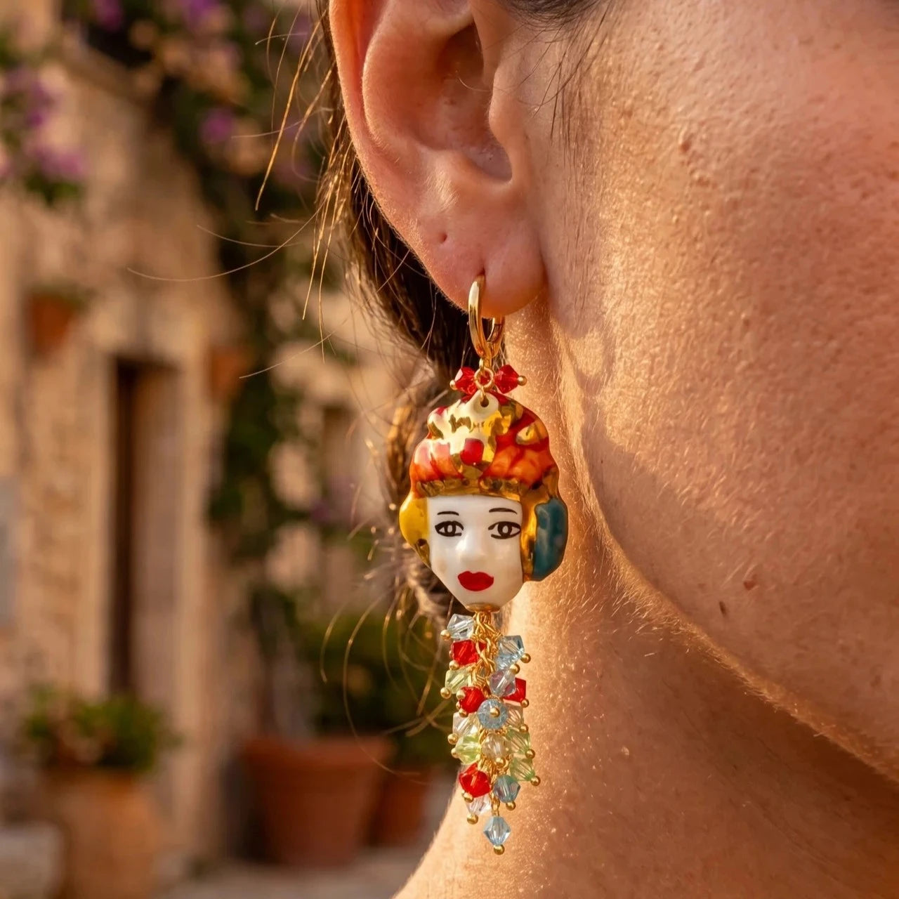 Sicilian Moor’s Head Earrings