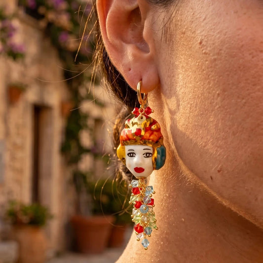 Sicilian Moor’s Head Earrings